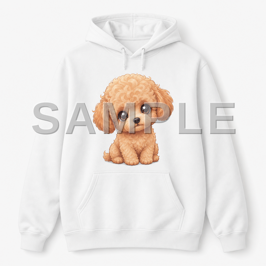 SAMPLE - hoodie-chibi-deformed - dog-toy-poodle--white