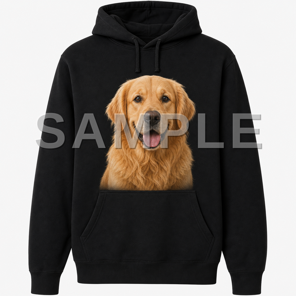 SAMPLE - hoodie-photorealistic - dog-golden--black