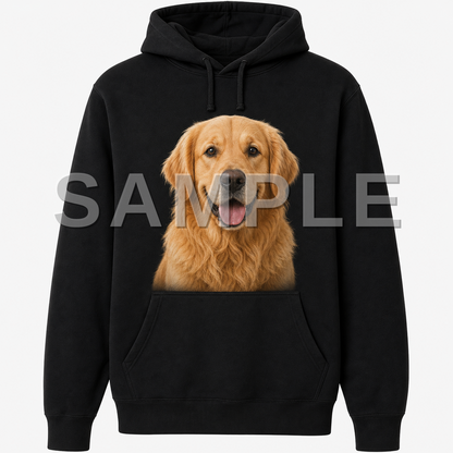 SAMPLE - hoodie-photorealistic - dog-golden--black