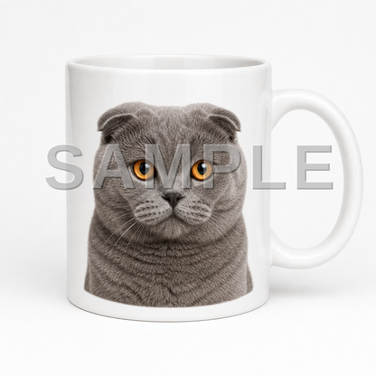 SAMPLE - mug-photorealistic - cat-scottish-fold