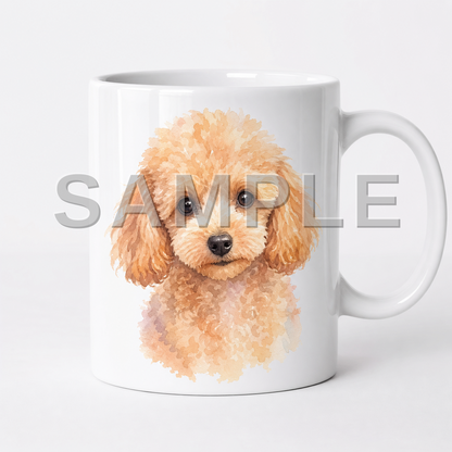 SAMPLE - mug-watercolor - dog-toy-poodle