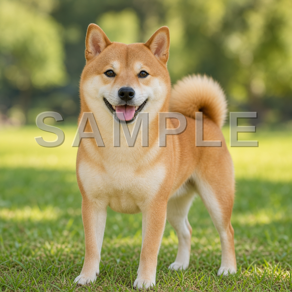 Pet Poster photorealistic Sample - dog-shiba