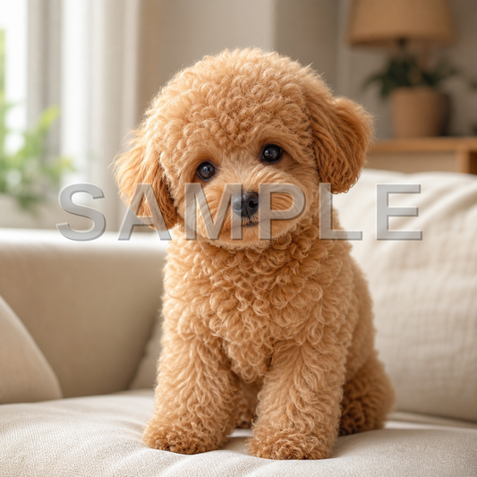 Pet Poster photorealistic Sample - dog-toy-poodle