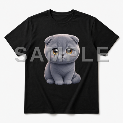SAMPLE - tshirt-chibi-deformed - cat-scottish-fold--black
