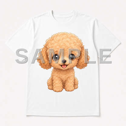 SAMPLE - tshirt-chibi-deformed - dog-toy-poodle--white