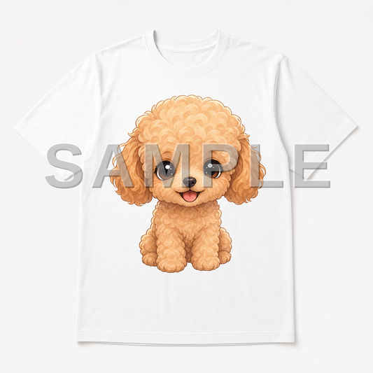 SAMPLE - tshirt-chibi-deformed - dog-toy-poodle--white